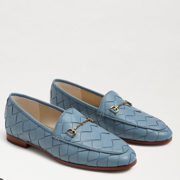 Sam Edelman Shoes - NEW Sam Edelman Loraine Bit Woven Blue Leather Loafers in Aspen Sky Size 7